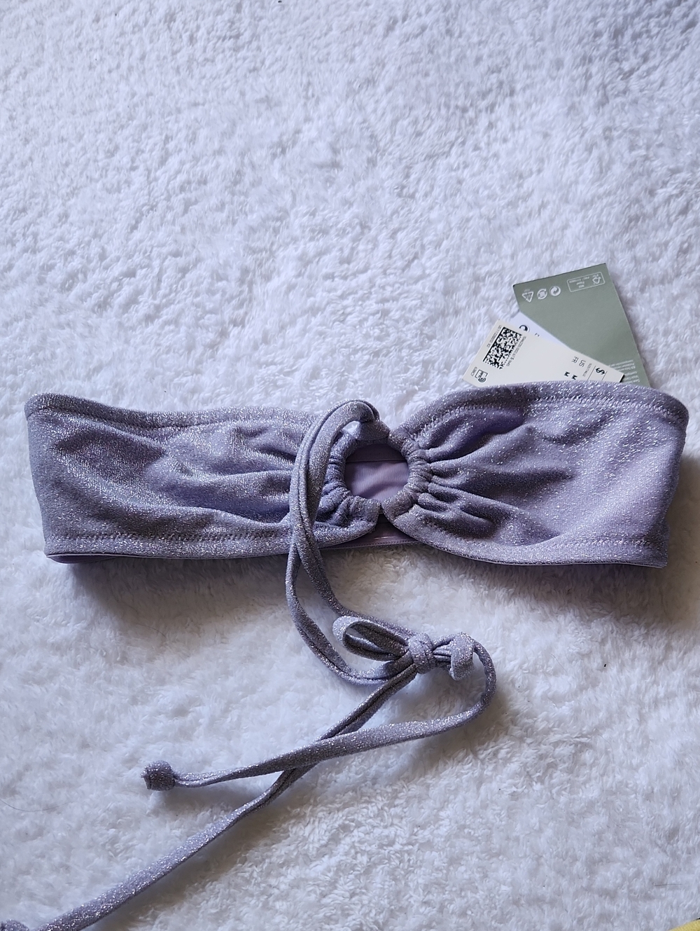 H&M Lavender Shimmery Swim Top M